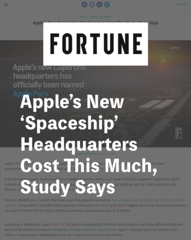 Fortune Apple's new 'Spaceship' Headquarters Cost This Much