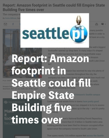 Seattle Pi Report: Amazon footpring in Seattle could fill Empire State Building five times over