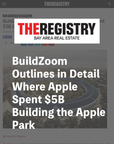 The Registry SF BuildZoom Outlines Where Apple Spent $5B