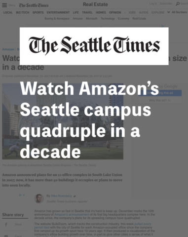 The Seattle Times Watch Amazon’s Seattle campus quadruple in a decade