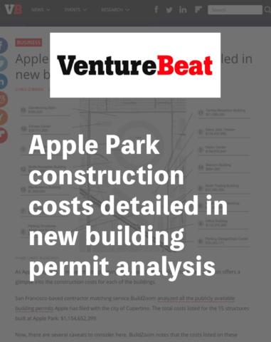 Venture Beat Apple Park construction costs detailed in new building permit analysis